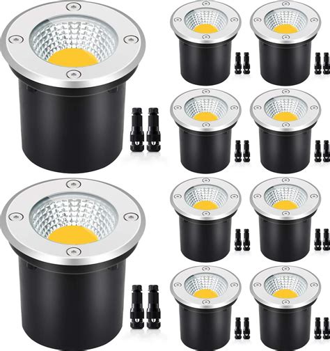 Sunvie Low Voltage Landscape Well Lights With Wire Connectors 12w Led Ip67 Waterproof Outdoor