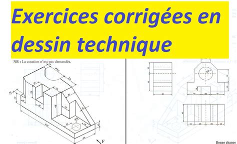 Dessin Technique Industriel Exercices Corrigées Cours Génie Civil