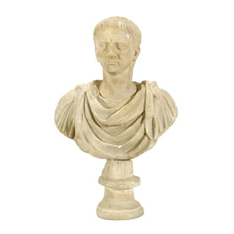 Italian Stone Bust Of Emperor Nero Maison Felice