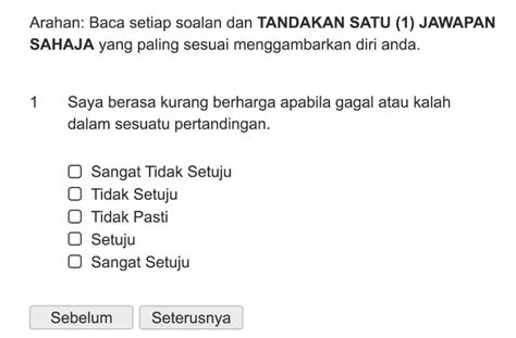 Saya Berasa Kurang Berharga Apabila Gagal Atau Kalah Dalam Sesuatu