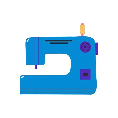 Premium Vector The Sewing Machine Is Hand Drawn Equipment For Making