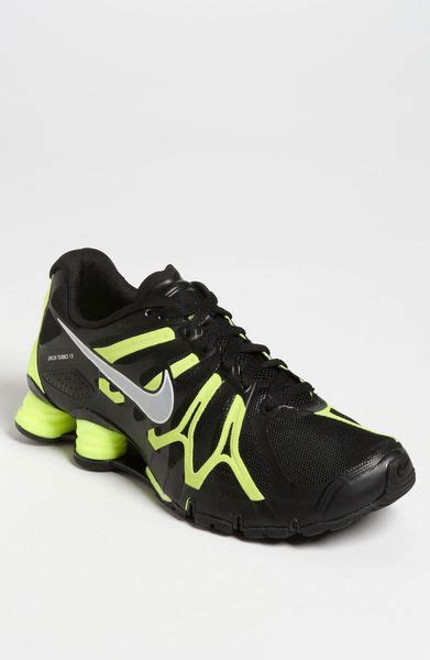 Nike Shox Turbo 13 Running Shoe in Black for Men (black/ silver/ volt ...