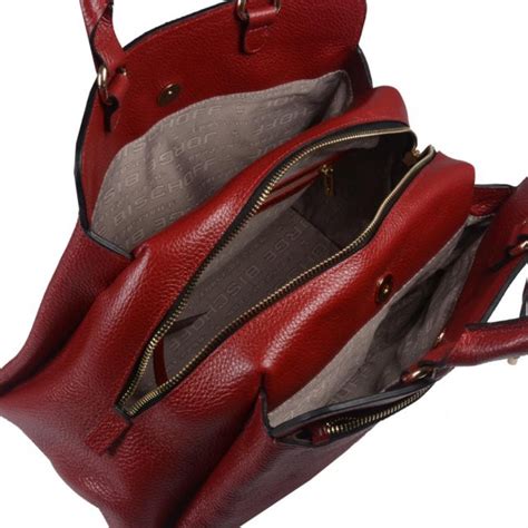 Bolsa Couro Vermelho Alça Longa Jorge Bischoff Sapatos bolsas e