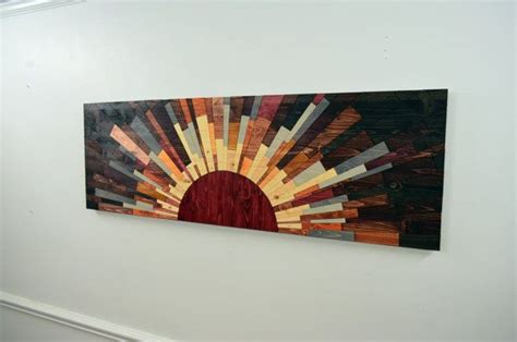 Sun Wood Art 60x20 Edge of the Day 2D or 3d Etsy Расписные