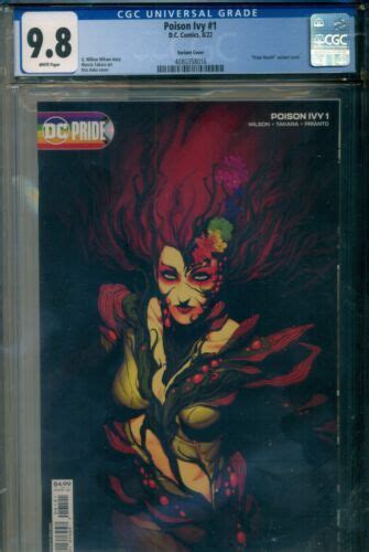 Poison Ivy 1 Cgc 98 Nmmint Pride Month Variant Cover Dc Comics