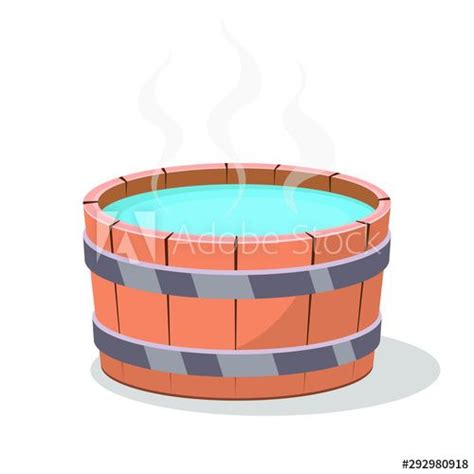 Wooden Hot Tub Vector Design