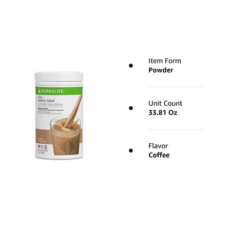 Herbalife Formula Healthy Meal Nutritional Shake Mix Flavor Caf