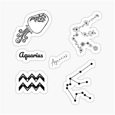 Aquarius Zodiac Sign Traits Sticker Star Signs Aquarius Zodiac Signs