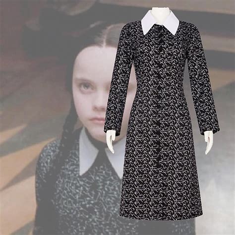 Atfoton Wensday Addams Cosplay Costume Donna mercoledì Abito