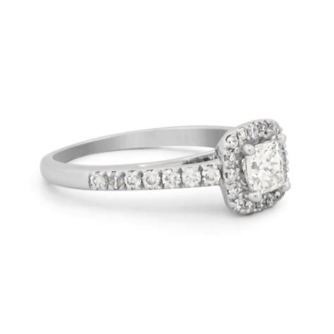 Princess Cut Halo Engagement Ring H Williams Jewellery