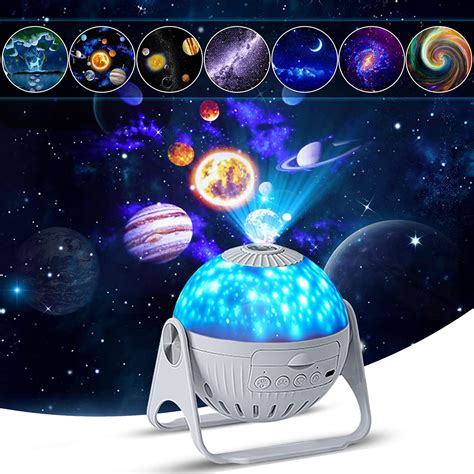 Pikfos Planetarium Projector 6 In 1 Galaxy Projector Night Light With