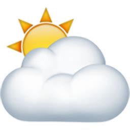 Sun Behind Cloud Emoji (U+26C5, U+FE0F)