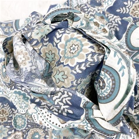 Pottery Barn Bedding Pottery Barn Blue Jordana Paisley Percale Duvet Cover New Fullqueen