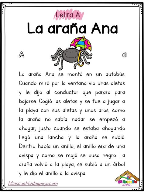 Cuentos Por Cada Letra Del Abecedario Spanish Reading Comprehension