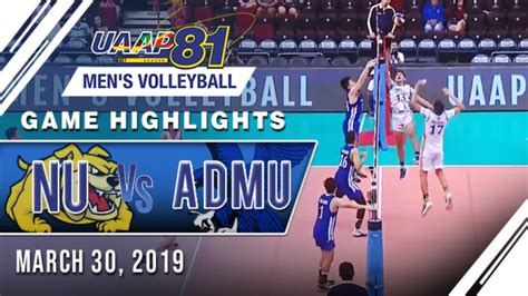 Uaap Mv Nu Vs Admu Game Highlights March Youtube