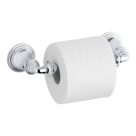 Kohler Devonshire Wall Mount Double Post Toilet Paper Holder In Polished Chrome The Home Depot