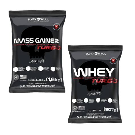 Kit 1x Whey Turbo 907g 1x Hipercalorico Mass Gainer Turbo 16kg