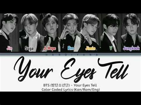 Bts Your Eyes Tell Color Coded Lyrics Kan Rom Eng Youtube