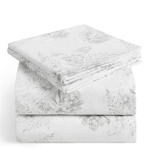 100 Organic Flannel Cotton Sheet Set Heavyweight 180gsm Mellanni