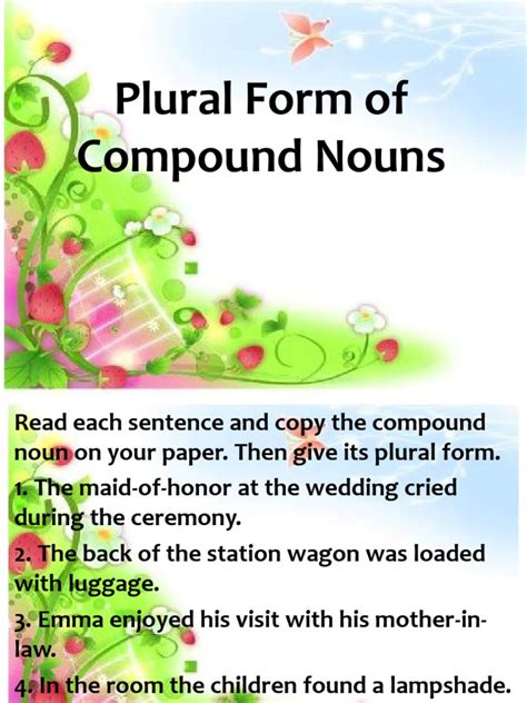 Plural Forms Of Compound Noun Pdf Plural Linguistic Morphology