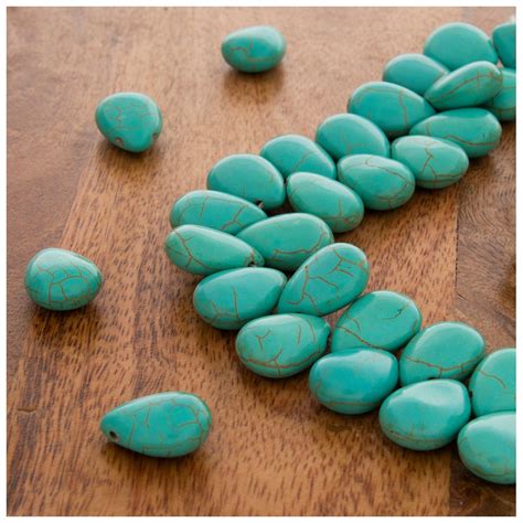 Turquoise Dyed Teardrop Bead Strand Hobby Lobby 644559