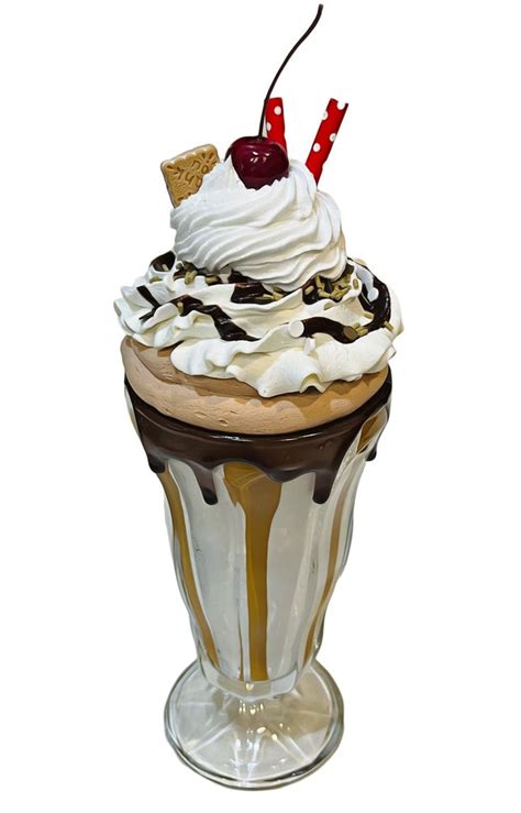 DEZICAKES Fake Milkshake Smores Chocolate Drizzle Prop Decoration