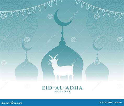 Nice Greeting For Eid Al Adha Bakrid Festival Stock Vector