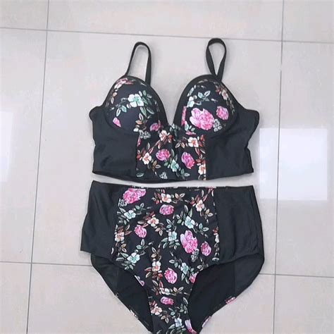 Wholesale Women Plus Size Swimwear Large High Waist Print Beachwear