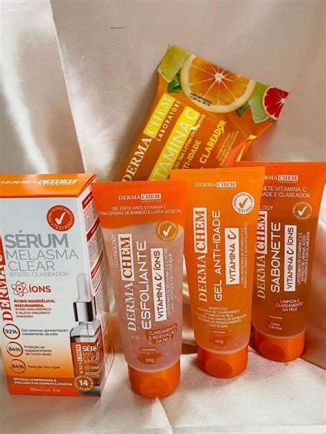 Kit Dermachem S Rum Melasma Clear Gel Esfoliante Vitamina C