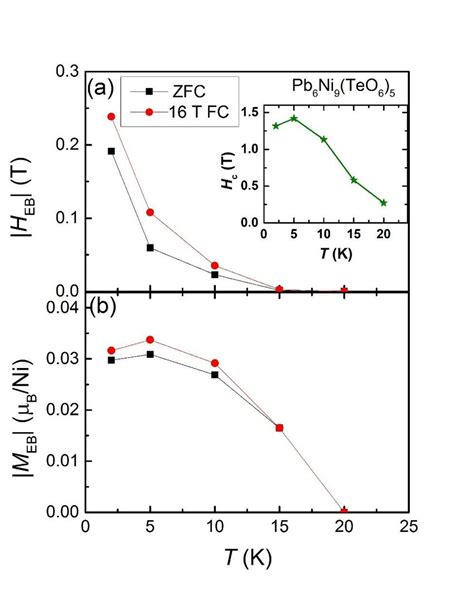 A And B The Values Of Heb And Meb Vs T Inset Of A Plots Hc