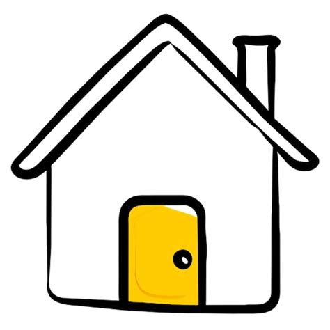 Premium Vector House Icon Doodle Fill