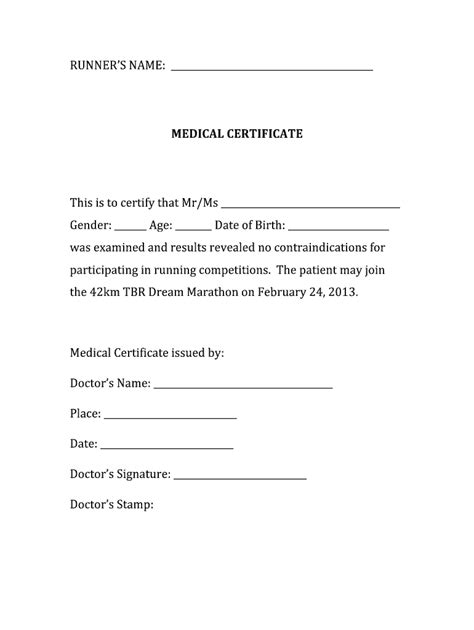 Medical Certificate - Fill Online, Printable, Fillable, Blank | pdfFiller