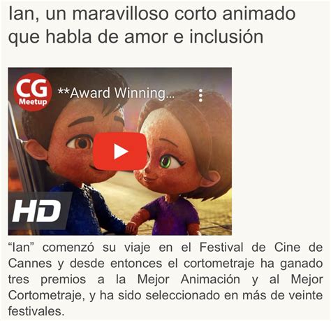 Ayuda Para Maestros On Twitter Ian Un Maravilloso Corto Animado Que