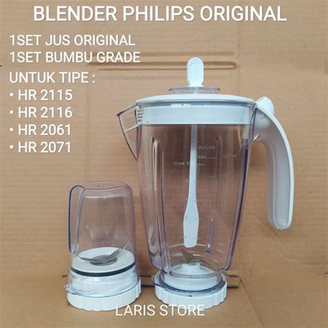 Jual Gelas Jus Gelas Bumbu Set Original Blender Philips Hr Hr