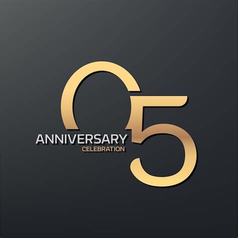 Premium Vector 5th Anniversary Logotype Design