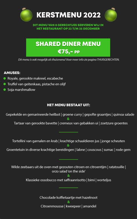 De Werf Kerstmenu