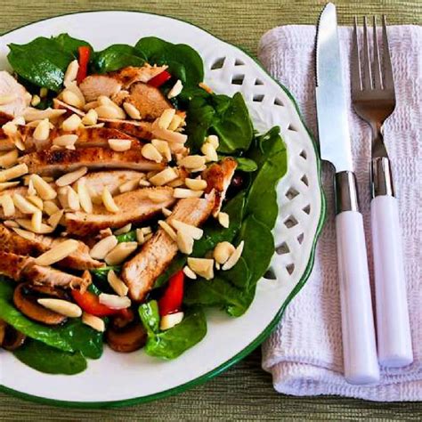 Spinach Salad With Chicken Kalyns Kitchen