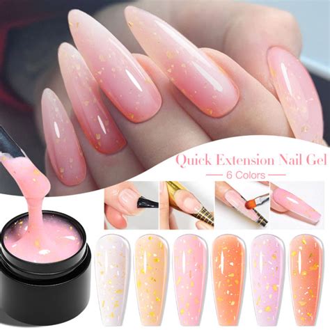 MEET ACROSS 7ml Acrylic Extension UV Nail Gel Quick Building Nail Gel