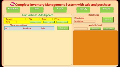 Complete Inventory Management System In Excel Vba Part 1 Design Youtube