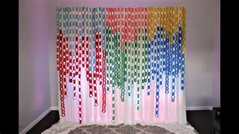 Paper Chain Backdrop DIY Paper Chains Diy Backdrop Diy