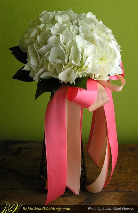 Elegant White Hydrangea Wedding Bouquet