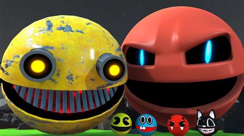 Robot Pacman Vs Cartoon Cat Vs Ms Pacman Vs Scary Pacman Is A Rehearsal