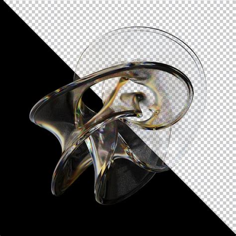 Premium PSD Dispersion Glass Abstract Shape 3d Illustration With