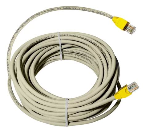 Cable Utp Internet Cat De Mts Gris Armado Cobre Satra Cuotas Sin