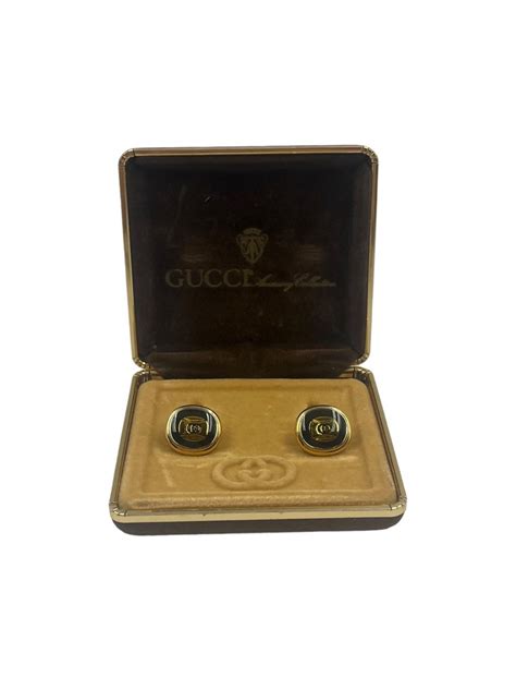 Gucci - Italy - Oval - Logo - BOX - Cufflinks - Catawiki