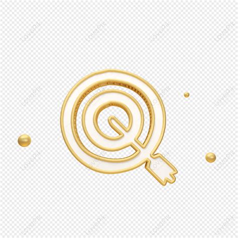 Three Dimensional Golden Arrow Target Icon Icon Logo Icon Vector