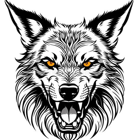 Wolf Fenrir X S Head Sticker Or Tatoo Design Black On White