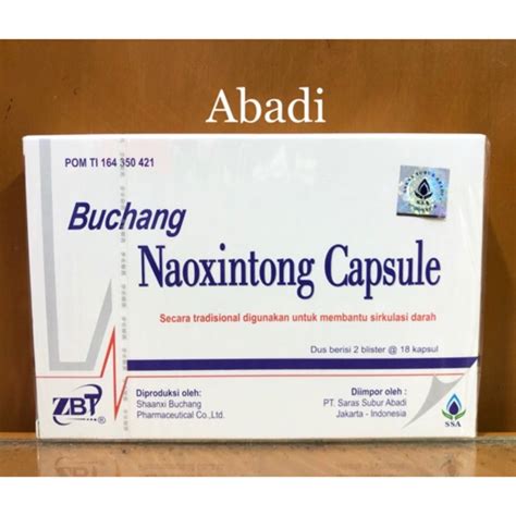 Jual Buchang Naoxintong Capsule Papan Obat Stroke Dan Jantung