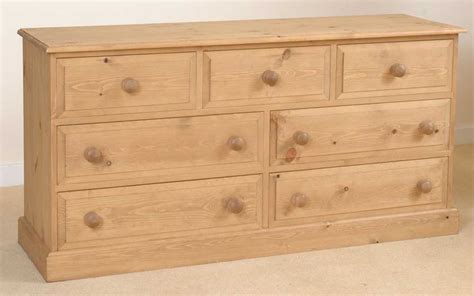 Malvern solid pine furniture wide chest of drawers | eBay