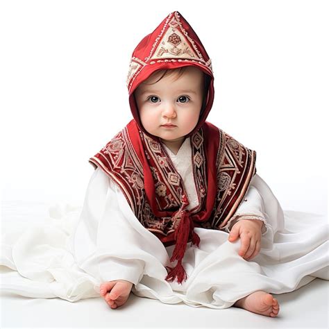 Premium AI Image | Ossetian Toddler in Traditional Wear